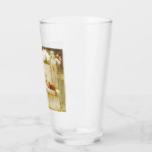 Roman Vrouw die met haar Favoriete Kat speelt Glas (Links)