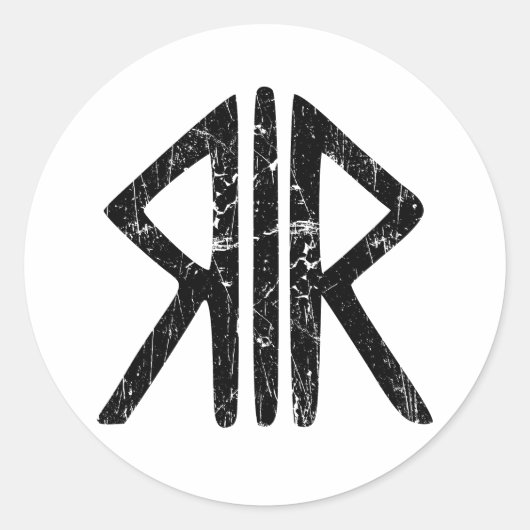 Roman Way Gods religie symbool oude oudheid h Ronde Sticker (Voorkant)