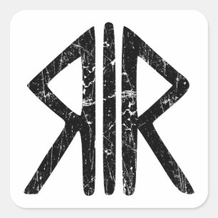 Roman Way Gods religie symbool oude oudheid h Vierkante Sticker
