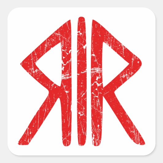 Roman Way Gods religie symbool oude oudheid h Vierkante Sticker (Voorkant)