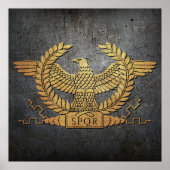 Roman Weathered Gold Eagle op Iron Poster (Voorkant)