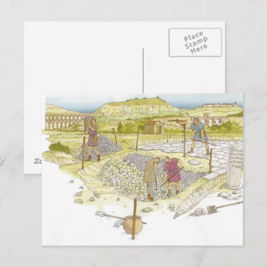 Roman weg. Detail Briefkaart (Voorkant / Achterkant)