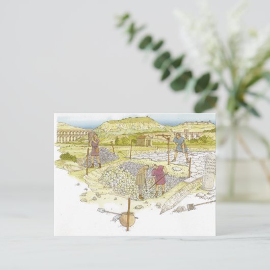 Roman weg. Detail Briefkaart (Staand voorkant)