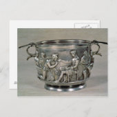 Roman zilvergilt drink beker briefkaart (Voorkant / Achterkant)