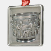 Roman zilvergilt drink beker metalen ornament (Links)