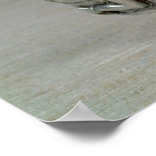 Roman zilvergilt drink beker poster (Hoek)