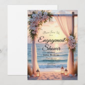 Romance aan de oceaan onder het kustlicht kaart (Voorkant / Achterkant)