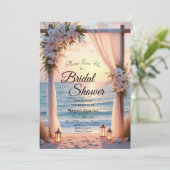 Romance aan de oceaan onder het kustlicht kaart (Staand voorkant)