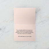 Romance aan zee: elegante strandbruiloft bedankkaart (Binnen)