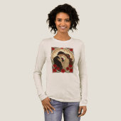 Romance And Red Roses Art Nouveau Illustration Tri-Blend Shirt (Voorkant)