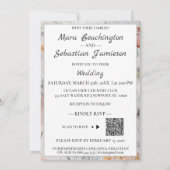 *~ Romance AR26 Flower QR RSVP Vintage Wedding Kaart (Achterkant)