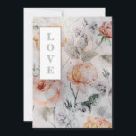 *~ Romance AR26 Flower QR RSVP Vintage Wedding Kaart<br><div class="desc">=> (zoekid AR AR26 voor vergelijkbare design) <= Energetisch verbeterd. Etherale Victoriaans Klassieke Waterverf Schilderen van Garden Flowers RSVP QR code Wedding Invitation. Het woord LOVE is in een verticale Witte en faux grens SILVER. Dit ontwerp werkt mooi voor zowel lokale buitenwijken buiten als bestemmingsbruiloften. Door op de trouwwebsite een...</div>