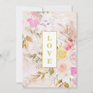 *~ Romance  AR26 Flower QR RSVP Wedding Kaart