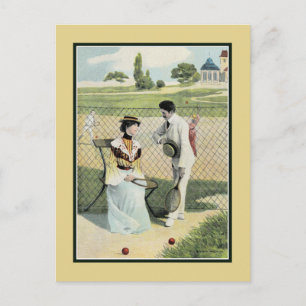 Romance bij de tennisbaan deel 1 briefkaart