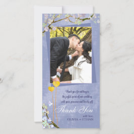 Romance Blauwe bruiloft Hartelijk dank Bedankkaart