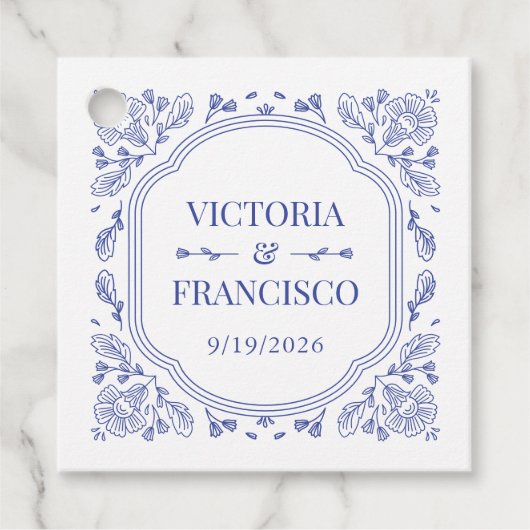  Romance Bloemen Huwelijksgunst Labels (Voorkant)