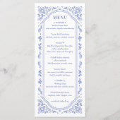 Romance Bloemen Trouwmenu Menu (Voorkant)