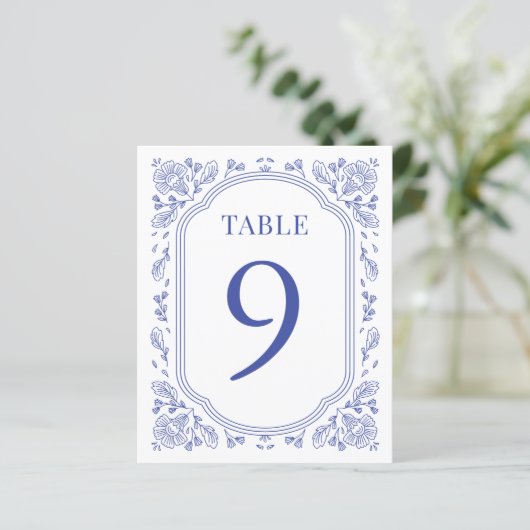  Romance Bloemen Trouwtafel Nummer (Staand voorkant)