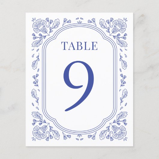  Romance Bloemen Trouwtafel Nummer (Achterkant)