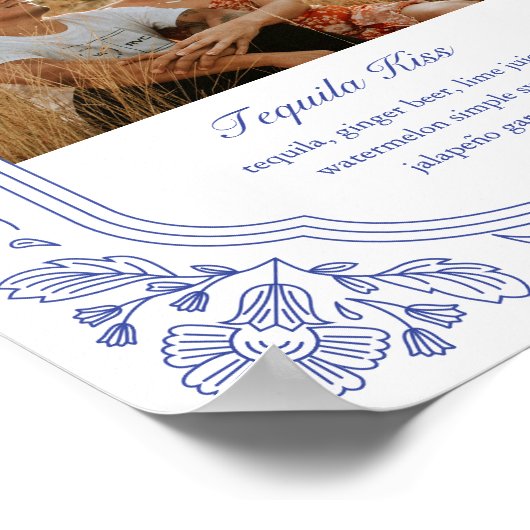  Romance Bloemen Wedding Signature Drink Poster (Hoek)