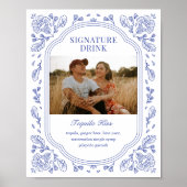  Romance Bloemen Wedding Signature Drink Poster (Voorkant)