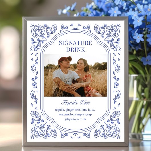  Romance Bloemen Wedding Signature Drink Poster