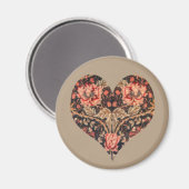 Romance Bloemenhart Magneet (Voorkant / Achterkant)