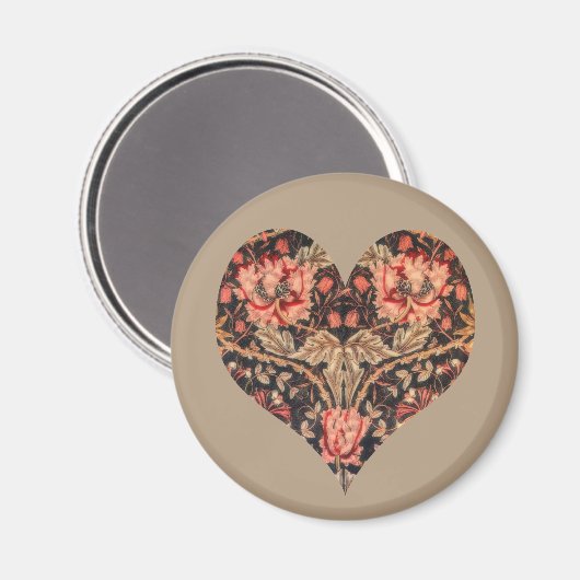 Romance Bloemenhart Magneet (Voorkant / Achterkant)
