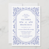  Romance Bloemenrepetitie Dinner Invitation Kaart (Voorkant)