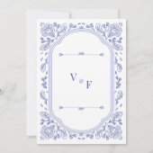  Romance Bloemenrepetitie Dinner Invitation Kaart (Achterkant)