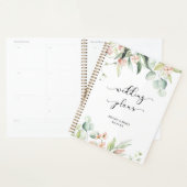 Romance Blush Elegant Floral Greenery Wedding Planner (Display)