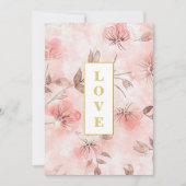 * ~ Romance Blush FLOVE AR26 QR RSVP Wedding Kaart (Voorkant)