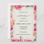 Romance Blush Roze Rozen Tuin Vrijgezellenfeest Kaart (Voorkant)