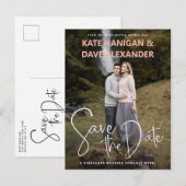 Romance Boek Hoesje Foto Sla de datum op Aankondigingskaart (Voorkant / Achterkant)