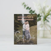 Romance Boek Hoesje Foto Sla de datum op Aankondigingskaart (Staand voorkant)