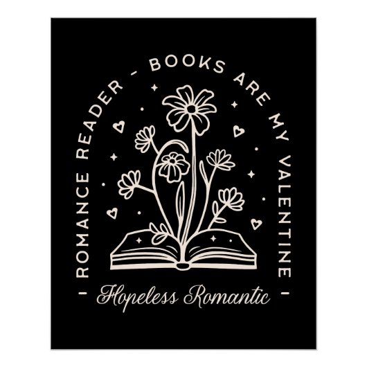 Romance boekenliefhebbers single valentijn grappig perfect poster (Voorkant)