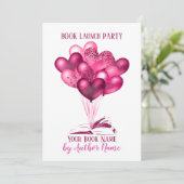 Romance Book Launch Party Kaart (Staand voorkant)