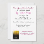 Romance Book Launch Party Kaart (Achterkant)