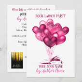 Romance Book Launch Party Kaart (Voorkant / Achterkant)