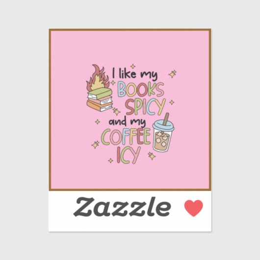 Romance books and coffee sticker (Vel)