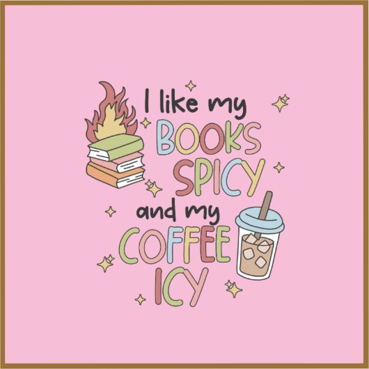 Romance books and coffee sticker (Voorkant)