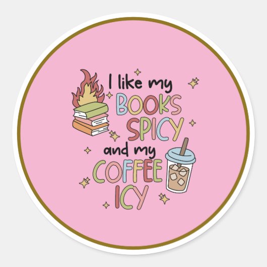 Romance books and coffee sticker (Voorkant)