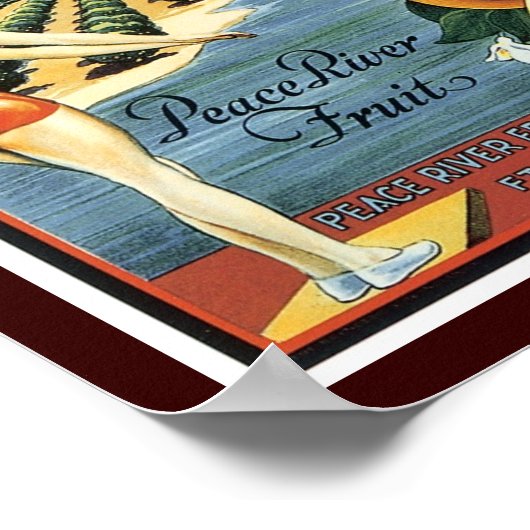 Romance Brand Peace River Fruit Poster (Hoek)