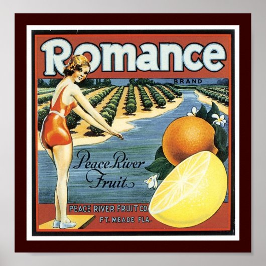 Romance Brand Peace River Fruit Poster (Voorkant)