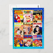 Romance Comic Book Hoesje Collage Briefkaart (Voorkant / Achterkant)