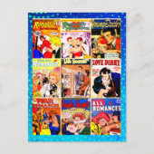  Romance Comic Book Hoesje Collage Briefkaart (Voorkant)