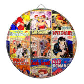  Romance Comic Book Hoesje Collage Dartbord (Voorkant)