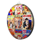 Romance Comic Book Hoesje Collage Dartbord (Voorkant Rechts)