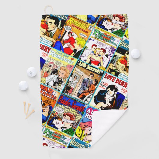  Romance Comic Book Hoesje Collage Golfhanddoek (Insitu)