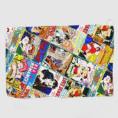  Romance Comic Book Hoesje Collage Golfhanddoek (Horizontaal)